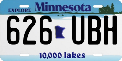 MN license plate 626UBH