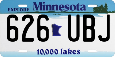 MN license plate 626UBJ