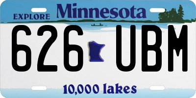 MN license plate 626UBM