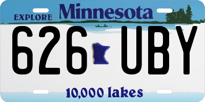 MN license plate 626UBY