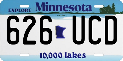 MN license plate 626UCD