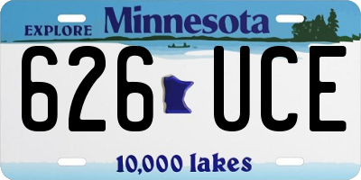 MN license plate 626UCE