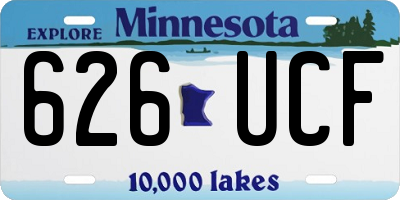 MN license plate 626UCF