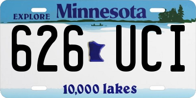 MN license plate 626UCI