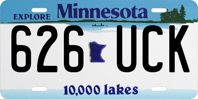 MN license plate 626UCK