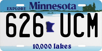MN license plate 626UCM
