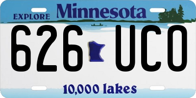 MN license plate 626UCO