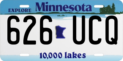 MN license plate 626UCQ