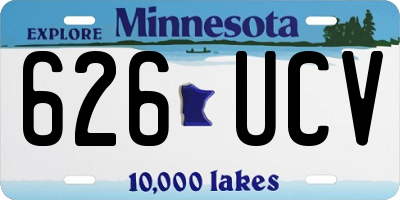 MN license plate 626UCV