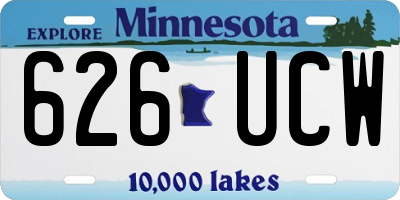 MN license plate 626UCW