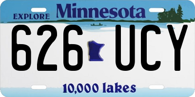 MN license plate 626UCY