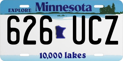 MN license plate 626UCZ