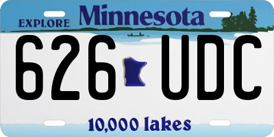 MN license plate 626UDC