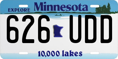 MN license plate 626UDD