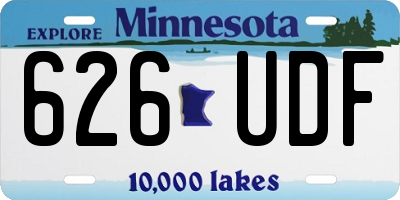 MN license plate 626UDF