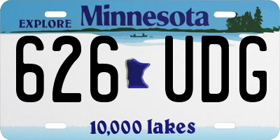 MN license plate 626UDG