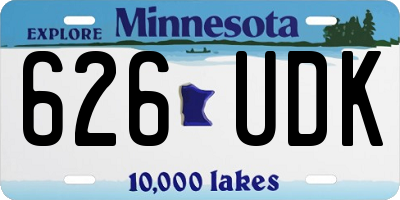MN license plate 626UDK