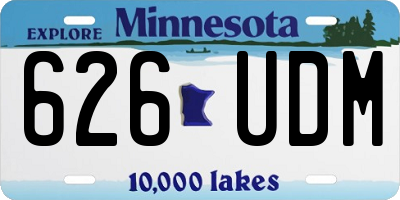 MN license plate 626UDM