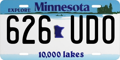 MN license plate 626UDO