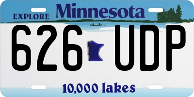 MN license plate 626UDP