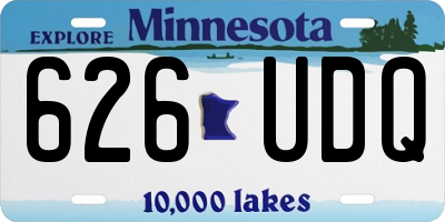 MN license plate 626UDQ