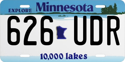 MN license plate 626UDR