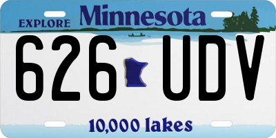 MN license plate 626UDV