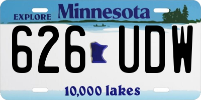 MN license plate 626UDW