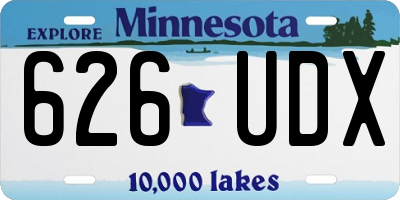 MN license plate 626UDX