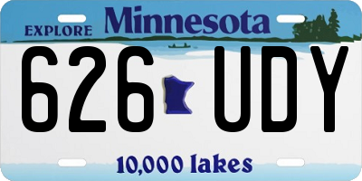 MN license plate 626UDY