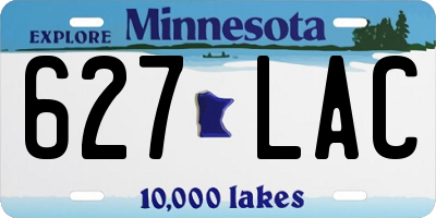 MN license plate 627LAC