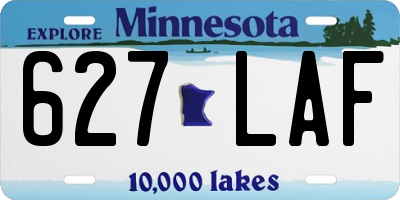 MN license plate 627LAF