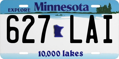 MN license plate 627LAI