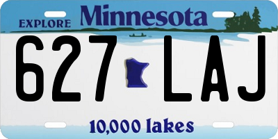 MN license plate 627LAJ