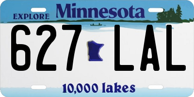 MN license plate 627LAL