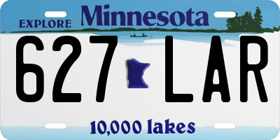 MN license plate 627LAR