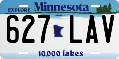MN license plate 627LAV