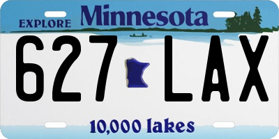 MN license plate 627LAX