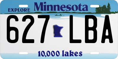 MN license plate 627LBA