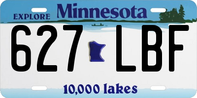 MN license plate 627LBF