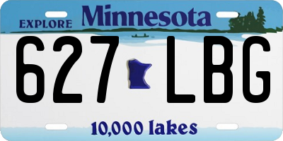 MN license plate 627LBG