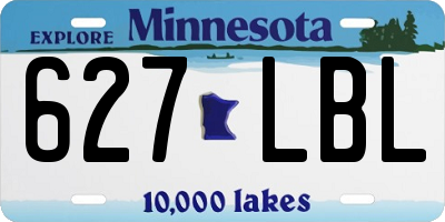 MN license plate 627LBL