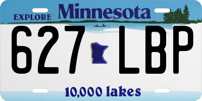 MN license plate 627LBP
