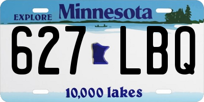 MN license plate 627LBQ