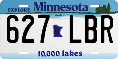 MN license plate 627LBR
