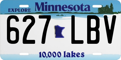 MN license plate 627LBV