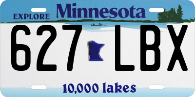 MN license plate 627LBX