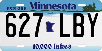 MN license plate 627LBY