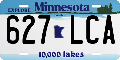 MN license plate 627LCA