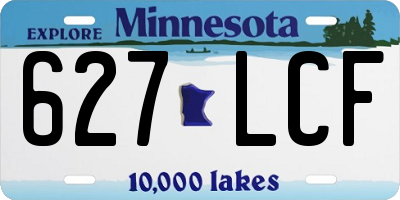 MN license plate 627LCF